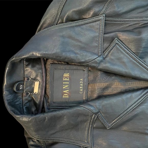Vintage Danier Leather Jacket Coat - Picture 2 of 5